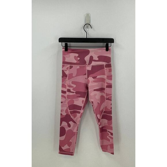 Zyia Active Pink Camo Light & Tight Pocket Capri Leggings Size 4 - Picture 2 of 8